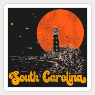 Vintage State of South Carolina Mid Century Distressed Aesthetic Magnet